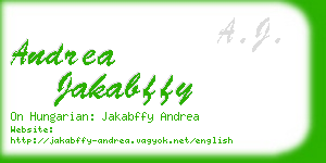 andrea jakabffy business card